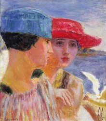 Jonge vrouwen met een meeuw, 1917