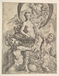 Jupiter, Pluto en Neptunus bieden hun rijkdommen aan Fortuna aan, 1624