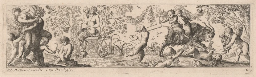 Putti en Satyrs Schieten Pijlen