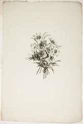 Boeket met narcissen, uit Collectie van Verschillende Bloemboeketten, Uitgevonden en Getekend door Jean Pillement en Gegraveerd door P. C. Canot