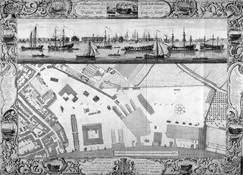 Deptford Docks, Londen, 1753