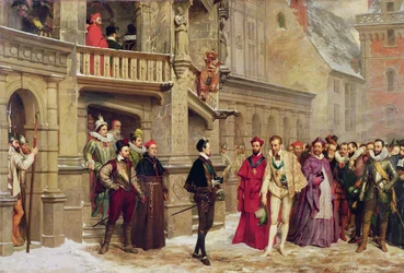 Henri III en de Hertog van Guise, 1855