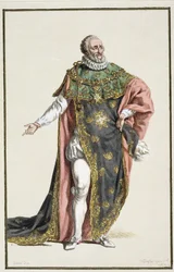 Hendrik IV (1553-1610), koning van Frankrijk, uit Recueil des estampes, représentant les rangs et les dignités, suivant le costume de toutes les nations existantes, gepubliceerd in 1780
