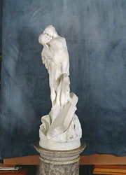 Beeld van de Dood die een naakte vrouw omhelst (marmer)