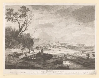 Landschap met rustende figuren