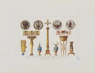 Details en ornamenten uit het atelier van schilder C.I. Isabey, uit 