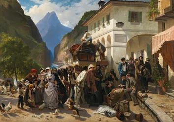 Douane bij de Simplon, 1880