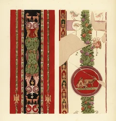 Decoratieve motieven op muurschilderingen in Herculaneum, Derde Pompeïaanse Stijl