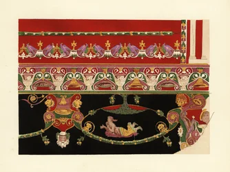 Decoratieve motieven op muurschilderingen in Herculaneum, Derde Pompeiaanse Stijl