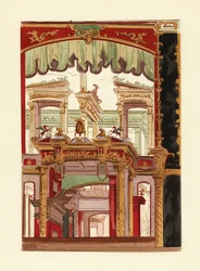 Decoratief paneel uit Pompeii, bewaard in het Museum van Napels