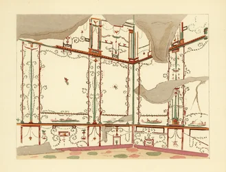 Exedra in het Huis van de Eeuwfeest, Pompeii