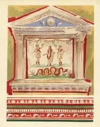 Huishoudelijke lararium in het Huis van de Vetti, Pompeii