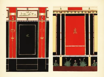 Panelen in het Gebouw van Eumachia, Pompeii