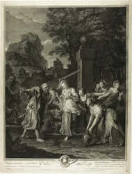 Rebecca ontvangt geschenken van Eliezar