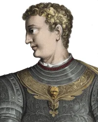 Caligula (Caius Caesar Germanicus) (12-41), Romeins keizer - Caius Caesar Germanicus genaamd Caligula (12-41), Romeins keizer - Gravure door Pierre Jean Mariette