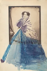 [La Comtesse in kanten sjaal]