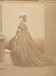 De hoed met veren (1860s)