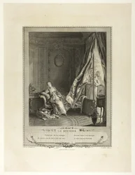 Het boudoir, uit Monument du Costume Physique et Moral de la fin du Dix-huitième siècle