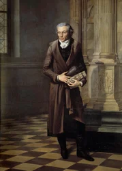 Portret van Alexandre Lenoir (1761-1839), curator van het museum van Franse monumenten. Schilderij door Pierre M. Delafontaine (1774-1860) 1802