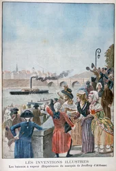 Raderstoomboot Pyroscaphe, 1783, 1900