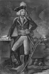 Generaal Charles Pichegru (1761-1804) - Portret van Charles Pichegru (1761-1804), generaal en chef van de legers van het Noorden, van Sambre en Meuse, van Rijn en van Moezel - Gravure door Pierre Michel Alix (1762-1817), door Alexandre Evariste FRAGONARD (