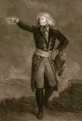 Napoleon Bonaparte als generaal van het Italiaanse leger (1796-1797) - Gravure door Pierre Michel Alix