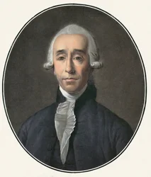 Portret van Jean Sylvain Bailly (1736-1793), Franse wetenschapper, politicus (gravure door Pierre-Michel Alix)