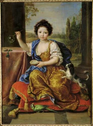 Anne de Bourbon, genaamd Mademoiselle de Blois, dochter van Louis XIV en Mlle ... (schilderij op doek)