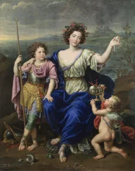 De markiezin de Seignelay en twee van haar zonen, 1691