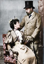 Emile Zola en Jeanne Rozerat, ca. 1890, 1939