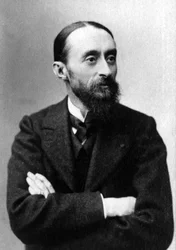 Fernand Anne Piestre Cormon (1845-1924) schilder van de Franse school, gefotografeerd door Pierre Petit rond 1870-1890, uit de collectie Felix Potin, 500 hedendaagse beroemdheden, Frankrijk schilderkunst