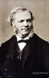 Portret van César Franck, Franse componist en organist van Belgische afkomst (1822-1890)