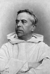 Portret van Dominicaanse monnik Henri Didon, ca.1890-1900 (zwart-wit foto)