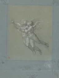 Twee vliegende putti