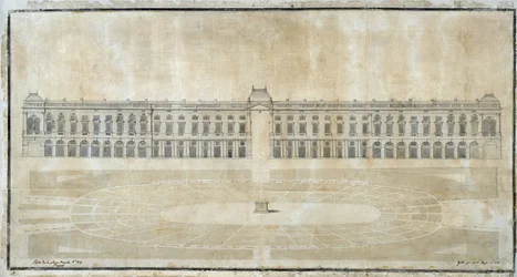 Architectuur: "Project van Place Royale voor Marseille, interieur elevatie" 1686