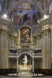De Onbevlekte Ontvangenis, Santa Maria Immaculate geplaatst op het altaar van de scenografische kapel 1669-70