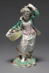 Herfst, vervaardigd door Bristol Porcelain Factory, ca. 1775
