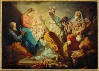 Aanbidding van de Wijzen (schilderij op doek)