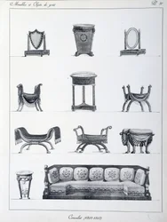 Meubilair uit de Consulaatsperiode (1802-1803). Plaat uit de collectie 