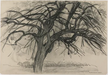 Voorstudie voor Avond: De Rode Boom, 1908