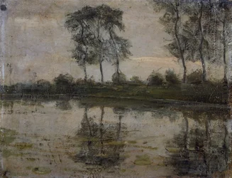 Bomen bij de rivier Gein, door Piet Mondriaan. Nederland, 20e eeuw