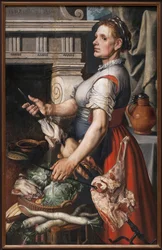 De kok. Schilderij door Pieter Aertsen (1507 of 1508-1575)