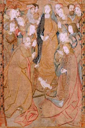 Geboorte van Christus (Nacimiento de Cristo). Derde wandtapijt in de serie. Ca 1500-1502.