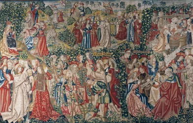 De gelijkenis van de arbeiders in de wijngaard, ca. 1500 (tapisserie)
