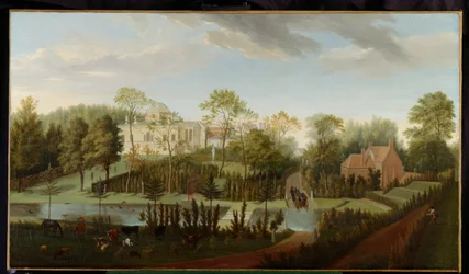 Zicht op Chiswick House vanuit het Zuidwesten