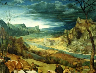 De terugkeer van de kudde, herfst, detail