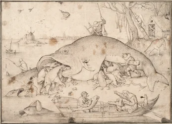 Grote vissen eten kleine vissen, 1556