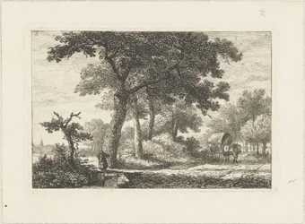 Landschap met huifkar (Waterlandschappen)