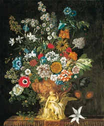 November, uit De Twaalf Maanden van Bloemen, een bloemkalender van stillevens