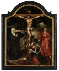 Christus aan het kruis met de Maagd, Sint Johannes en Maria Magdalena